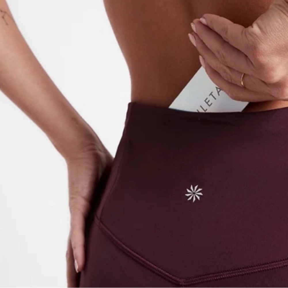 Athleta Elation Ultra High Rise Leggings Spiced Cabernet Flared Pants - Picture 5 of 8